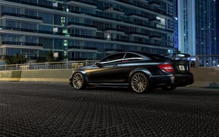 Картинка black, rear, Mercedes-Benz, C63, AMG, C-Klasse