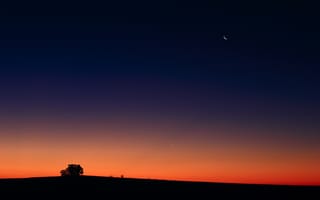 Картинка Венера, Луна, закат