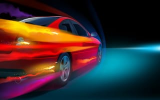 Картинка Pontiac, поток, автомобиль, GTO, купе, свет, скорость, воздух
