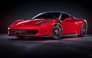 Картинка италия, Ferrari, 458, Italia, красная, феррари, by NasG85, red
