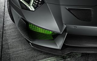 Картинка Lamborghini, Limited, Green, 2014, Bumper, HAMANN, LP700-4, Front, Aventador, Ligth