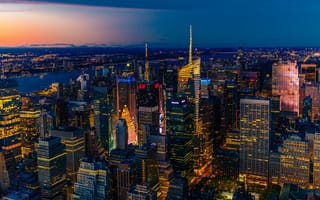 Картинка город, панорама, Нью-Йорк, вид