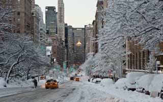 Картинка NYC, winter, city, город, New_York, USA