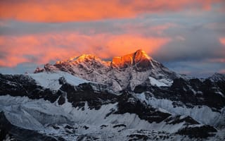 Картинка Италия, вечер, закат, свет, горы, Альпы, пики