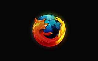 Картинка Mozilla, Firefox, браузер, минимализм, темно, лучший