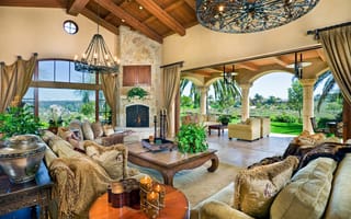 Картинка living room, luxury, santa fe, california, interior, home
