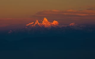 Картинка Гималаи, горный массив, утро, свет