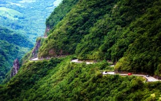 Картинка Бразилия, скалы, горы, дорога, Serra do Rio do Rastro, лес