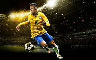 Картинка Neymar, причёска, номер, PES16, эмблема, Бразилия, Brasil, форма