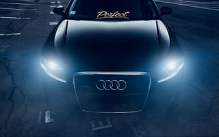 Картинка Audi, Stance, Ligth, A4, Vehicle, Front, Dark, Black, Slammed