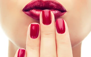 Картинка nail, makeup, hands, nails, fingers, mouth