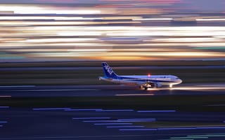 Картинка Airbus, аэропорт, скорость, самолёт