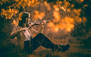 Картинка Violin, девушка, скрипка