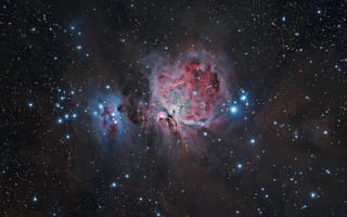 Картинка космос, туманность Ориона, звёздное скопление, звезды