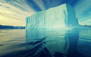 Картинка айсберг, глыба льда, лёд, океан