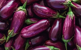 Картинка баклажаны, фиолетовый, в полоску, свежий, органический, овощи, здоровый, еда, производить, сельское хозяйство, ингредиенты для приготовления пищи, ИИ искусство
