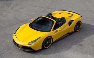 Картинка Ferrari, car, yellow, Spider, авто, тюнинг, 488