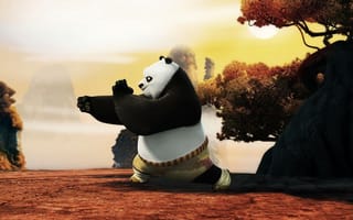 Картинка мультфильм, панда, po, кунг фу панда, kung fu panda, по