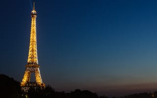 Картинка париже, Эйфелева, башня, Франция, Города, город, Париж, Небо