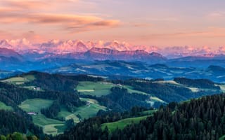 Картинка Альпы, Швейцария, альп, Oberland, panorama, Горы, гора, Пейзаж, Природа