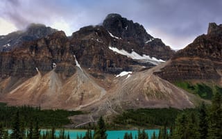 Картинка Канада, Alberta, Природа, гора, Озеро, Горы