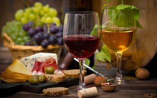 Картинка бокал, вино, оливки, бокал вина, грецкий орех