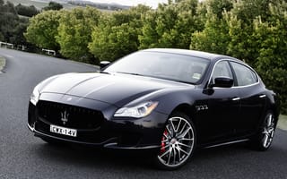 Картинка Мазератти (Maserati), Тачки (Cars), Вид Сбоку, Quattroporte, Черный, Gts
