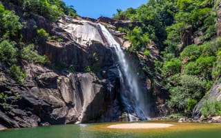Картинка Природа, Водопад, Сан Паулу, Бразилия, Обрыв