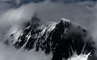 Картинка Природа, Снег, Гора, Вершина, Антарктида, Туман