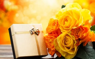 Картинка розы, коробочка, подарок, букет