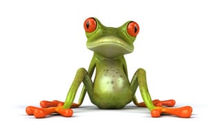 Картинка лягушка, графика, сидит, поза, free frog 3d