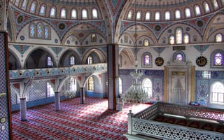 Картинка Манавгат, мечеть, Турция, арка, узор, колонна, архитектура, краски