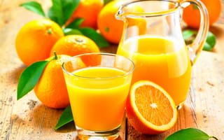 Картинка апельсиновый сок, стакан, апельсин