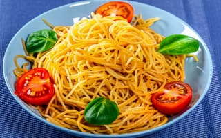 Картинка спагетти, помидоры, паста
