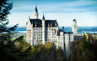 Картинка замок, Германия, neuschwanstein, красиво, горы