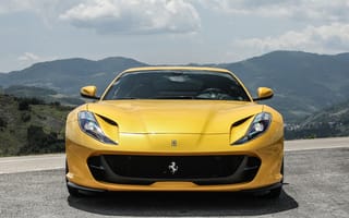 Картинка Ferrari, горы, вид спереди, 812