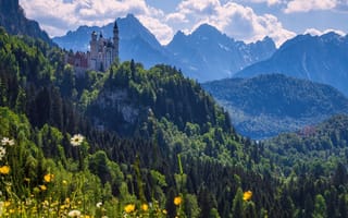 Картинка Германия, горы, красиво, Замок