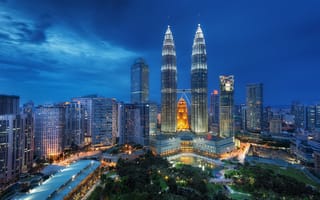 Картинка blue hour, Malaysia