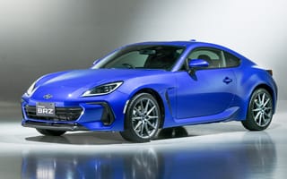 Картинка Синий автомобиль Subaru BRZ 2021 года вид спереди