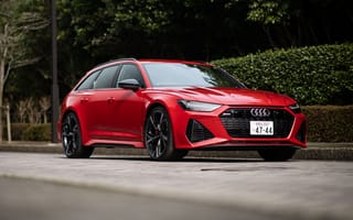 Картинка Новый красный автомобиль Audi RS 6 Avant 2021 года