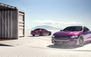 Картинка BMW, бмв, 850i, машины, машина, тачки, авто, автомобиль, транспорт, гараж, пустыня, песок, песчаный