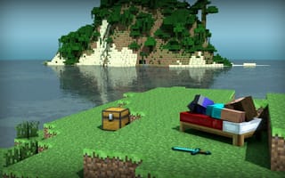 Картинка Берег моря в игре Minecraft