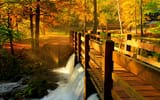 Обои: leaves, вид, bridge, walk, trees, лес, water, view, park, природа, hdr, reflection, river, forest, деревья, листья, alley, прогулка, nature, парк, аллея, река, осень, мост, fall, вода, autumn