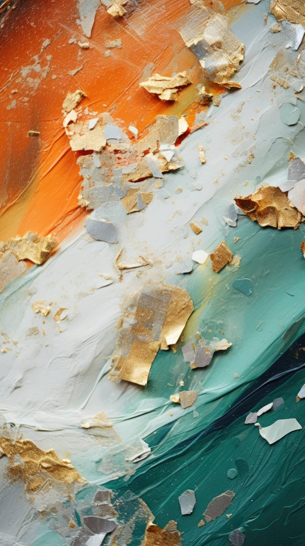 Обои: текстура в смешанной технике, рваная ткань, акриловые капли ...