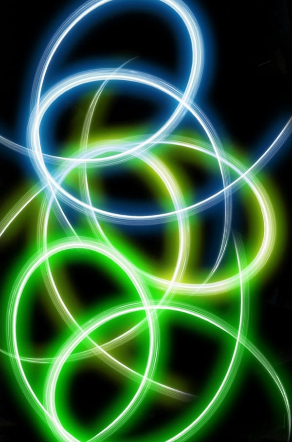 Картинка на рабочий стол: Абстракция, Круги, Линии, Светящийся