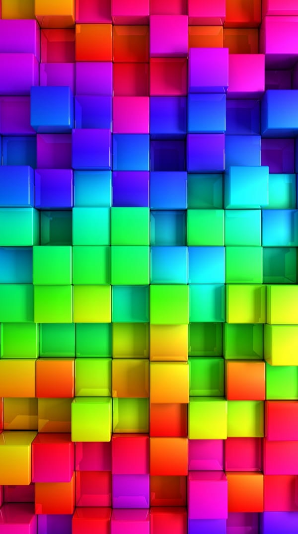 Обои на рабочий стол: абстракция, цвет, кубики