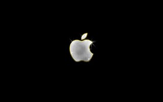 Картинка apple в черном свете