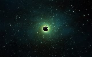 Картинка apple в звездном небе