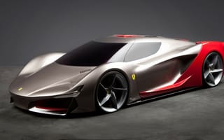 Картинка Феррари 2040,  серебристый,  FWDC,  Ferrari World Design Contest 2016,  супермобиль