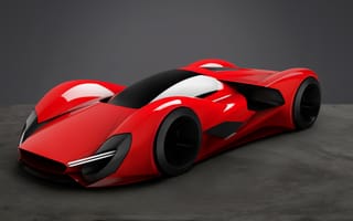 Картинка Феррари 2040,  красный,  FWDC,  Ferrari World Design Contest 2016,  супермобиль